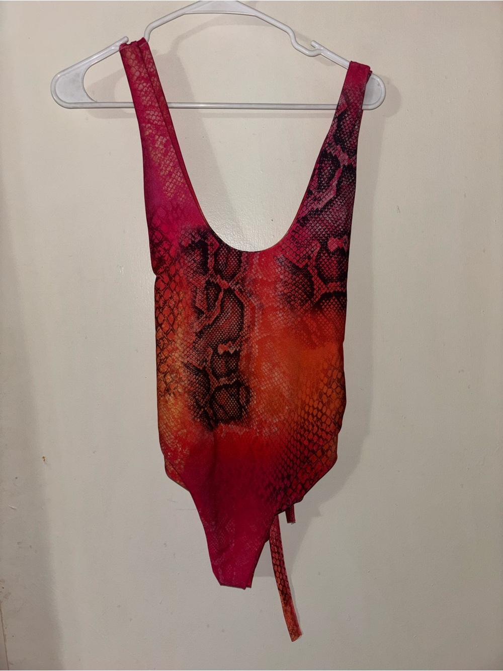 PrettyLittleThing Pink and Orange Snake-Print Girls' One-Piece